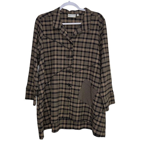 Habitat Clothes To Live In Crinkle Asian Chopsticks Lagenlook S Black Tan - Picture 1 of 5